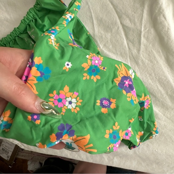 frankie’s bikinis green floral two piece SOLD TOGETHER NEVER WORN NO TAGS - Picture 6 of 6